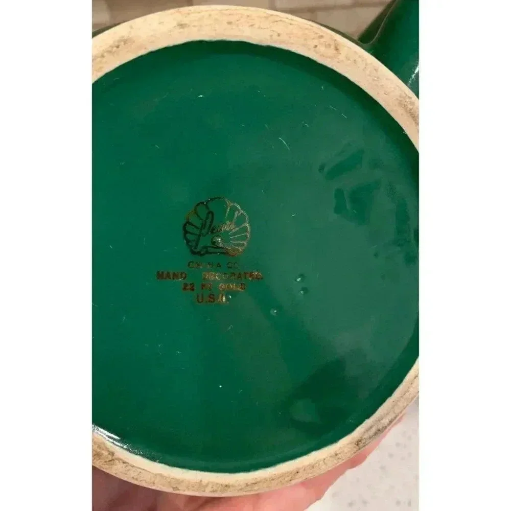 Pearl‎ Green Teapot with 22K Gold Trim